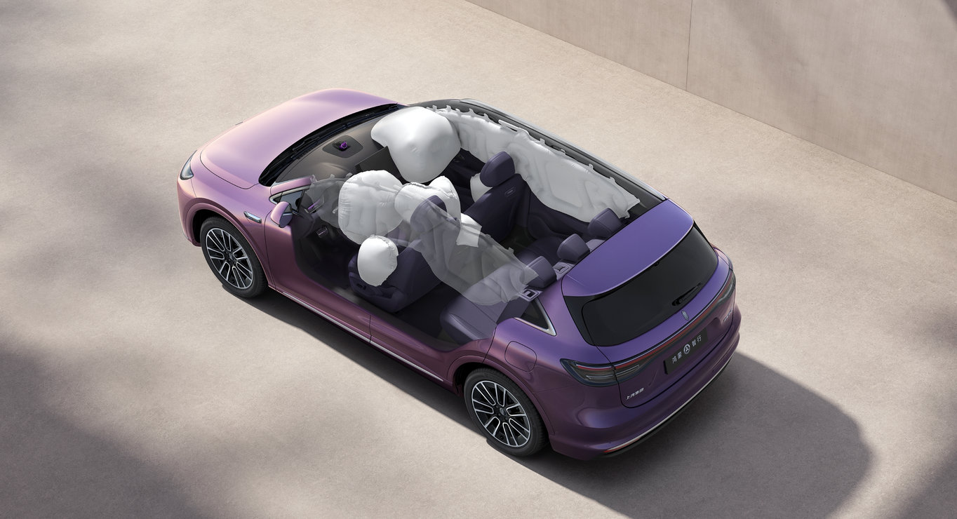 Image showing the airbag positions of the SAIC H5
