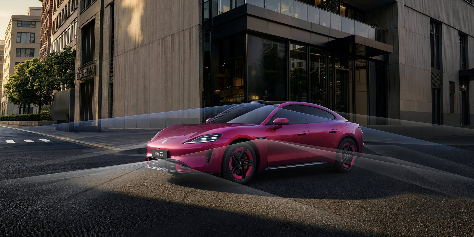 SAIC Z7 with 360-degree perception, showcasing its ADS 4.1 system.